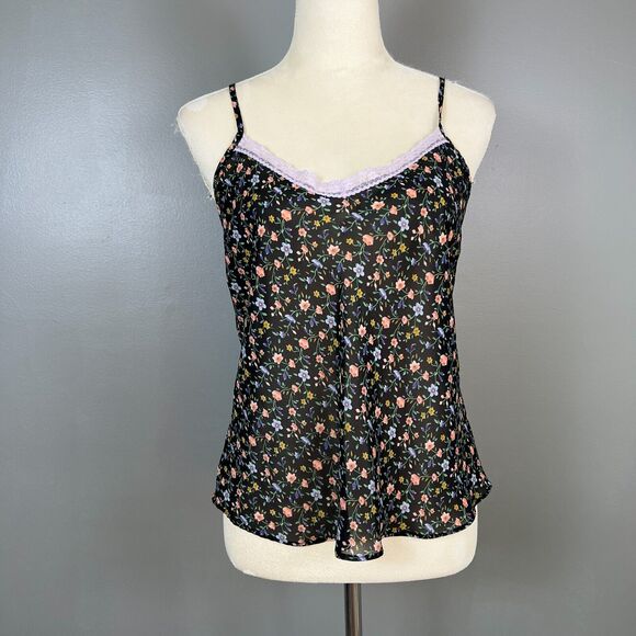 Y2K Secret Treasures Cami Top M? Lace Chiffon‎ Fairy Grunge Whimsygoth Feminine - Picture 1 of 5